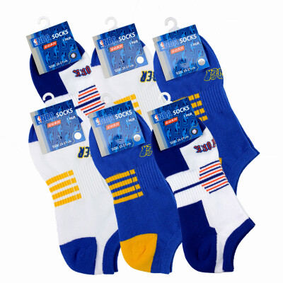 

[Jingdong Supermarket] NBA boat socks men's socks team sports socks pure color cotton socks basketball socks men's cotton socks invisible socks 6 double