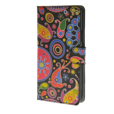 

MOONCASE Flower style Leather Side Flip Wallet Card Slot Stand Pouch Case Cover for Wiko Ridge 4G a08