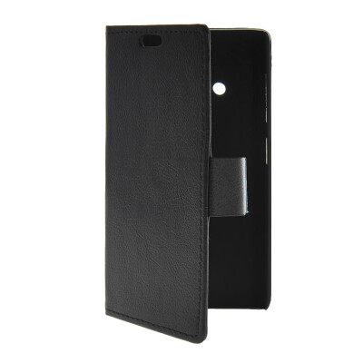 

MOONCASE Slim Leather Side Flip Wallet Card Slot Pouch with Kickstand Shell Back чехол для Nokia Lumia 535 Black