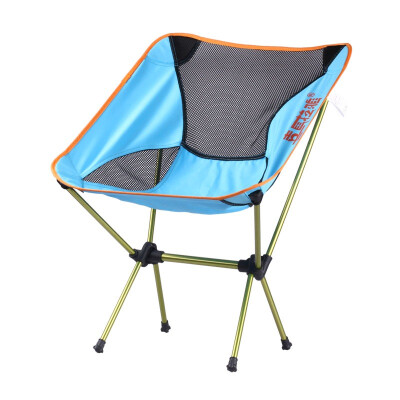 

Himalayan 08kg ultra-light aviation aluminum outdoor chair folding portable backstop trumpet multi-purpose fishing horses sky blue HF9100