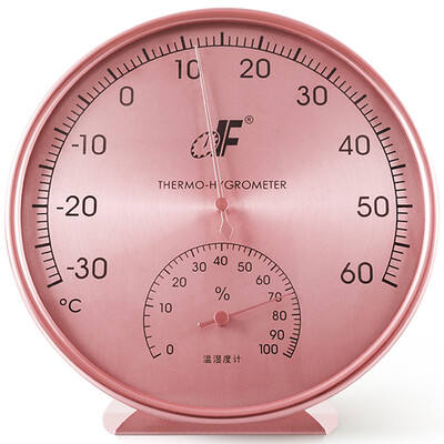 

Telford DF TH160 Rose about home pointer thermometer hygrometer indoor temperature&humidity meter high precision hygrometer aluminum material lightweight