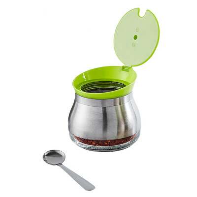 

Cobbe TW-01 green seasoning box seasoning jar with lid salt pot set ceramic sugar bowl kitchen utensils utensils seasoning bottle