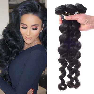 

Amazing Star Peruvian Virgin Hair Loose Wave Bundles Loose Wave Human Hair Extensions Soft&Bouncy 3 Bundle Deals