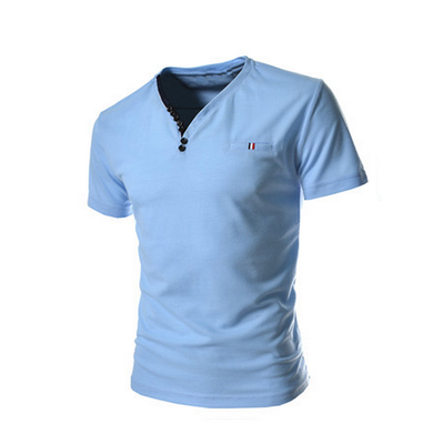 

Zogaa New Men's T-shirt V Callar Casual Short Sleeve