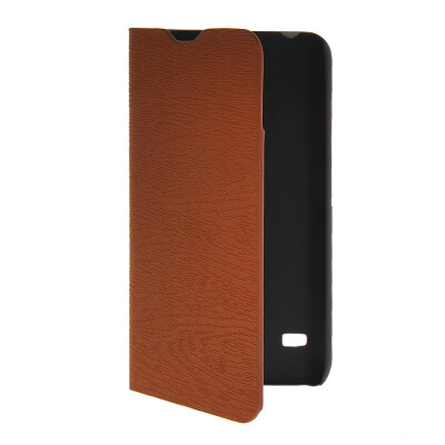 

MOONCASE Slim Leather Side Flip Wallet Card Slot Pouch with Kickstand Shell Back чехол для Huawei Ascend Y550 Brown