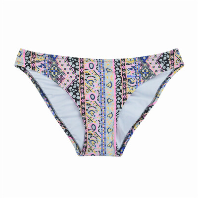 

M&M 2018 Girls Sexy Low Waist Candy Colors Bikini Bottom Women Print Cheeky Small Swim Briefs Sporty Shorts