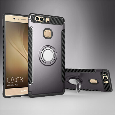 

Huawei P9P9 Plus Armor Car Magnetic Suction Ring Bracket Silicon TPU Hard PC Phone Case