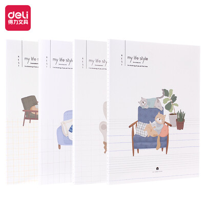 

Deli deli 4 B560 pages life series suture soft copybook notebook FB560-4