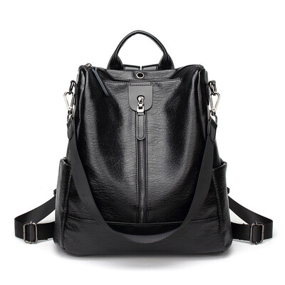 

Fashion New Soft Leather Women s Bag for Teenage Shoulders Bag Travel Large Backpack