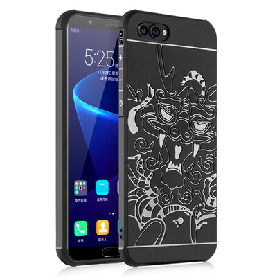 

Goowiiz Phone Case For Huawei Honor V9V108 Pro Carved Dragon Thin Matte soft Silicone Prevent falling