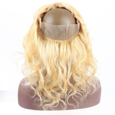 

613 Blonde 360 Lace Frontal Closure Body Wave Brazilian Human Hair Natural Hairline Dolago