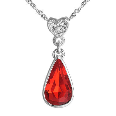 

Yoursfs 18K Austria Crystal Heart Water Drop Pendant Necklace Platinum