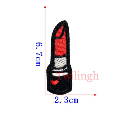 

1Pc Lip Patches Iron On Embroidered Sequined Patch Flower Heart Love Applique DIY Sewing Fabric Repair Clothes Patches Stickers