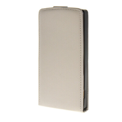 

MOONCASE High Quality Cross pattern Leather Vertical Flip Protector Cover Case for LG G4 White