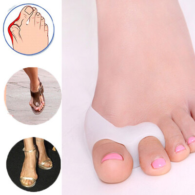 

1pair ногу, пальцы ног силикона две дыры сепаратор палец valgus защитник bunion регулятор hallux valgus гвардии по уходу за ногами