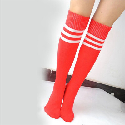 

MyMei Unisex High Striped Over Knee Long Socks Stockings Stripe Tube Soccer Football