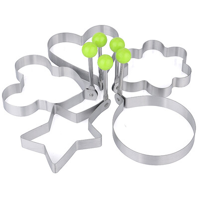 

Jingdong Supermarket Jirui Kitchen DIY Small Tools Kitchen Series Stainless Steel Omelette Mold Five-piece Set CP3021