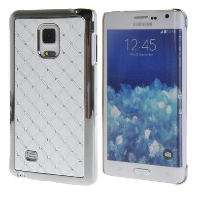 

MOONCASE Hard Chrome Rhinestone Bling Star Back Case Cover for Samsung Galaxy Note Edge N9150 White