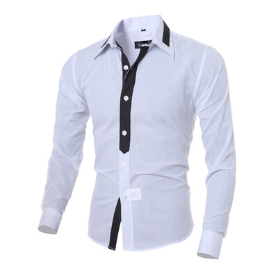 

2016 fashion Men dress shirts High quality long sleeve men shirt slim fit Mens clothing chemise homme
