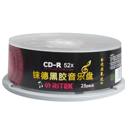 

RITEK RITEK CD-R 52-speed production of China&39s red professional-grade vinyl discs 25-piece disc