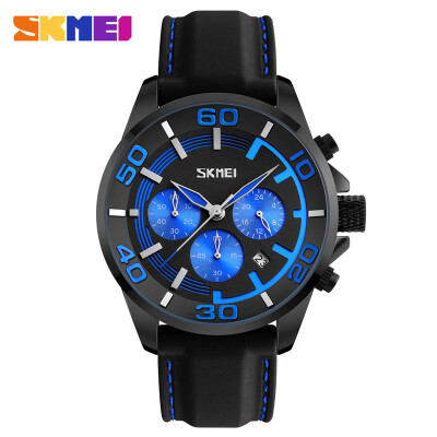 

SKMEI Mens waterproof watch Sports style Silicone strap