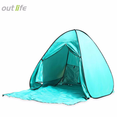 

Outlife Outdoor Water Resistant Automatic Instant Setup 2 Person Beach Tent with Door Curtain