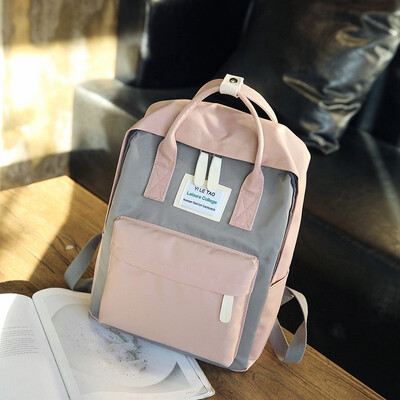 

2018 Waterproof Oxford Double Shoulder Bag for Female New Tide Students Leisure Travel Backpack