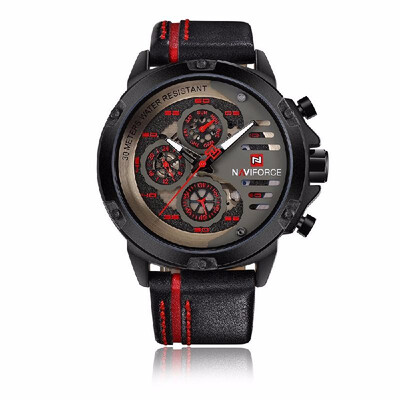 

Fashion Casual Quartz Watch 3ATM Water-resistant Men Watches Luminous Genuine Leather Wristwatch Male Relogio Musculino Calendar