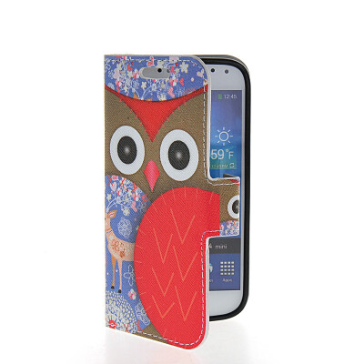 

MOONCASE Cute Owl Design Leather Side Flip Wallet Card Pouch Stand Back Case Cover For Samsung Galaxy S4 Mini I9190