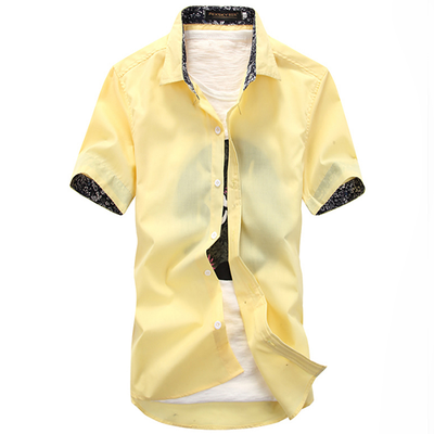 

Zogaa Summer New Korean Mens Shirt Slim Short Sleeve