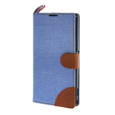 

MOONCASE Xperia Z1 L39h , Leather Wallet Flip Card Holder Pouch Stand Back ЧЕХОЛ ДЛЯ Sony Xperia Z1 L39h Blue