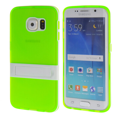 

MOONCASE Galsxy S6 Edge Case Jelly color Silicone Gel TPU Skin Slim With Stand Back Case Cover for Samsung Galsxy S6 Edge Green