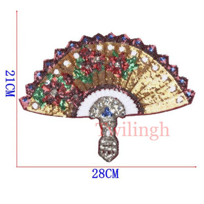 

twilingh Patches Sewing Iron-On Accessories Big Fruit Embroidered Sequined Patches For Clothing