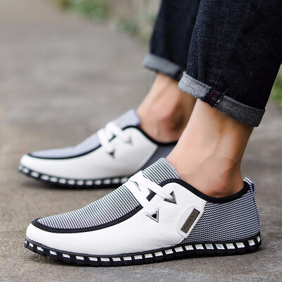 

New Fashion Men Sport Running Shoes 2018 Spring Autumn Breathable Mesh Lace up Casual Shoes Men Sneakers tennis Driving Shoes Male