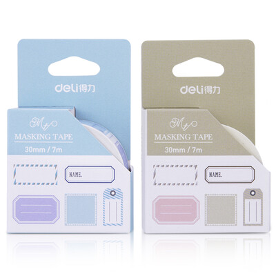 

Deli deli simple series 7m × 30mm PDA&paper tape student name stickers color random HZ016