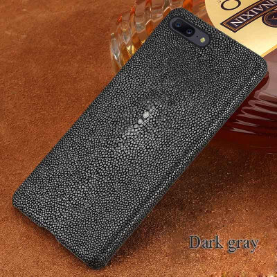 

Genuine Leather Phone Case For Oneplus 5 Case Natural Pearl Fish Skin Back Cover For Oneplus 3 3T 5T Case