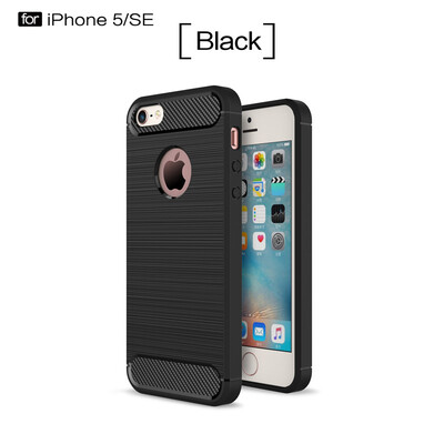 

Carbon Fiber Phone Cases For iPhone 5 Case Soft Anti-Knock Cover For iphone 5 5S SE case