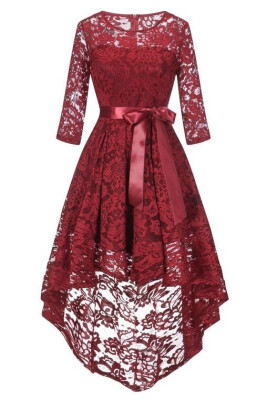 

New Womens 12 Sleeves Lace Short Prom Formal Casual Swing Party Cocktail Dresses