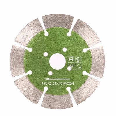 

1142020mm Dry Cutting Segmented Diamond Saw Blade with Cooling Holes 20mm Inner Diameter Marble Granite Tile Incising For Angle
