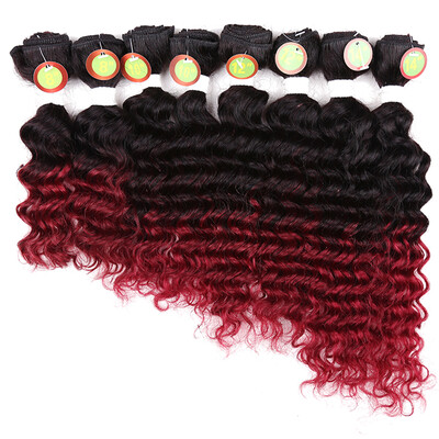 

8-14inch ombre Human Hair Bundles ombre brown T1B30 deep wave 8pcspack