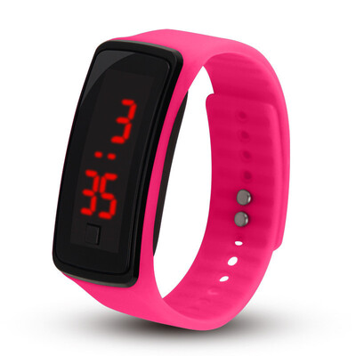 

Silicone LED Digital Watches Bracelet Wristwatch For Kids Clock Womens Digital Wrist Watch Sport Student