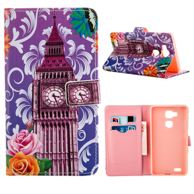 

MOONCASE Case for Huawei Ascend Mate 7 Flip PU Leather Fold Wallet Card Slot Kickstand Back Case Cover [Pattern series] /a17