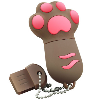 

Right Transshow cartoon series colorful cat paw 8GB creative gift U disk brown