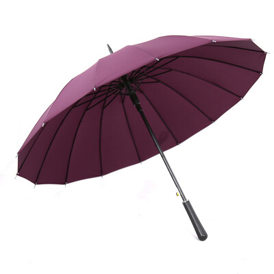 

Cmon 16 bone plain long handle automatic umbrella automatic umbrella men straight business long handle umbrella - purple