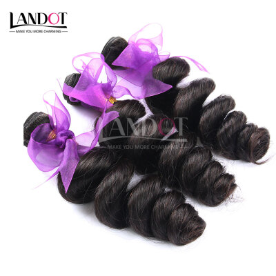 

8A Peruvian Loose Wave Virgin Hair 100 Human Hair Weave 3 Bundles Peruvian Loose Wavy Curly Remy Hair Extensions Natural Black 1B