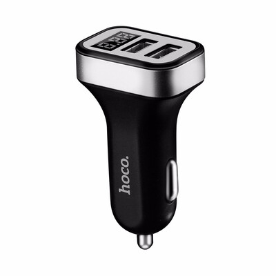 

HOCO Car Charger Digital Display Dual USB Port for iPhone iPad Samsung Xiaomi Phone Charging Adapter 31A Car-charger Double USB