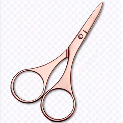 

1Pc Eyebrow Scissor Facial Hair Remover Chameleon Stainless Steel Sharp Head Beauty Makeup Tool-Rose Gold
