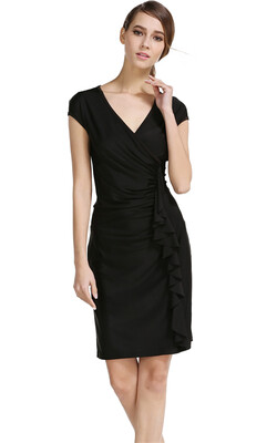 

Женское платье с капюшоном V шеи Bodycon Party Dress
