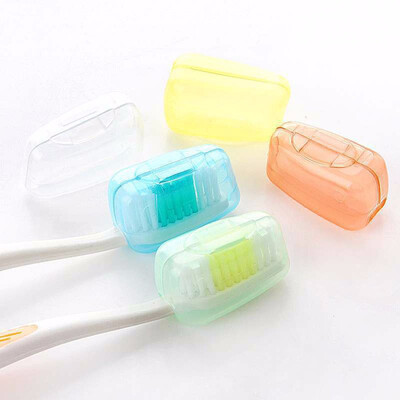 

Cntomlv 1set5pcs Portable Toothbrush Head Case Travel Hiking Camping Box Tube Toothbrushes Protector Protective Caps Health