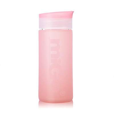 

MiGo glass cup 045L with cover portable silicone case car glass water bottle creative cup